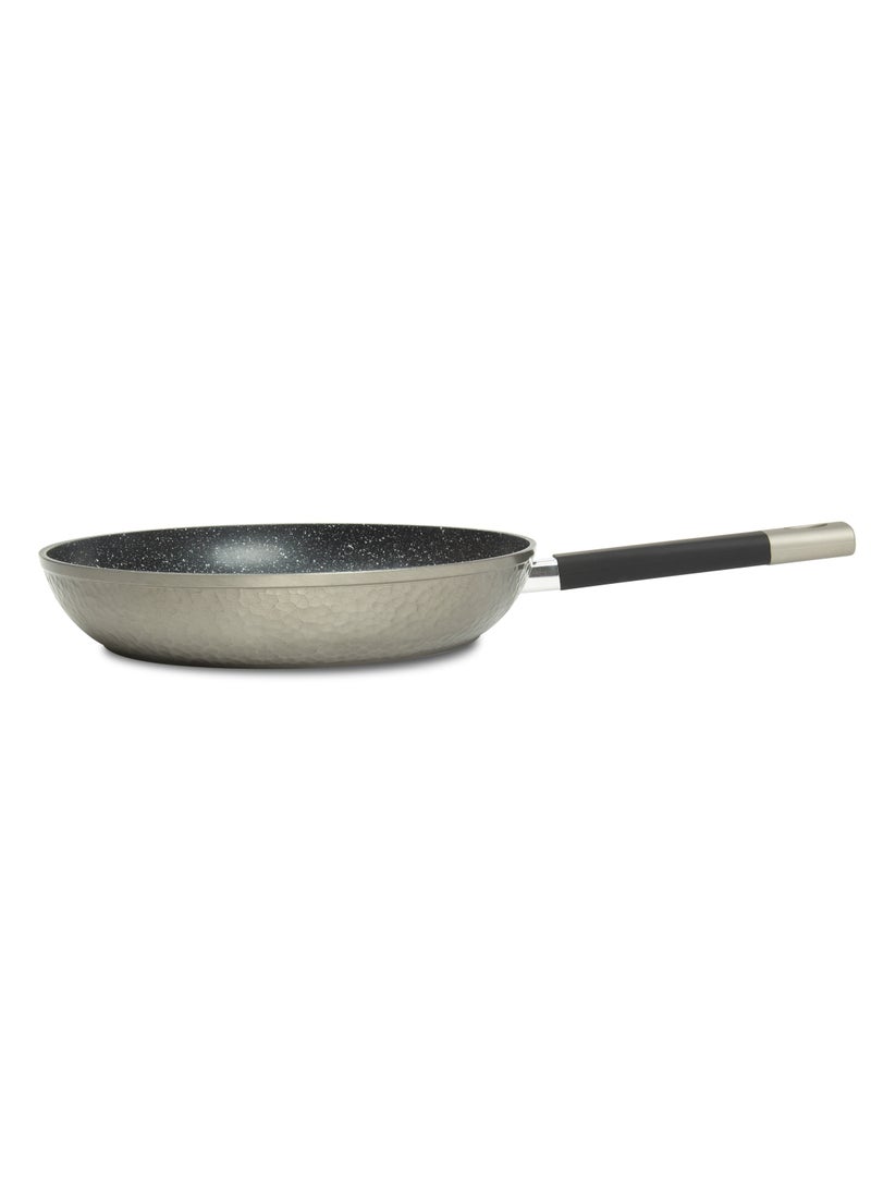 HOMEWAY Hammered Body Marble Fry Pan 28cm - Nonstick, Durable, Non-toxic Cookware for Cooking & Frying