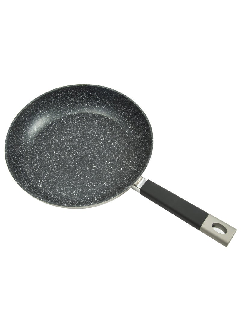 HOMEWAY Hammered Body Marble Fry Pan 28cm - Nonstick, Durable, Non-toxic Cookware for Cooking & Frying