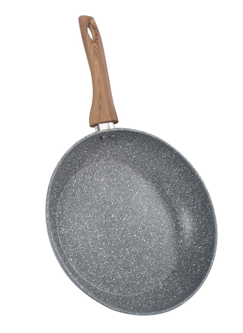 HOMEWAY 32CM Marble Frypan - Forged Nonstick Skillet, Durable Cookware for Frying & Searing