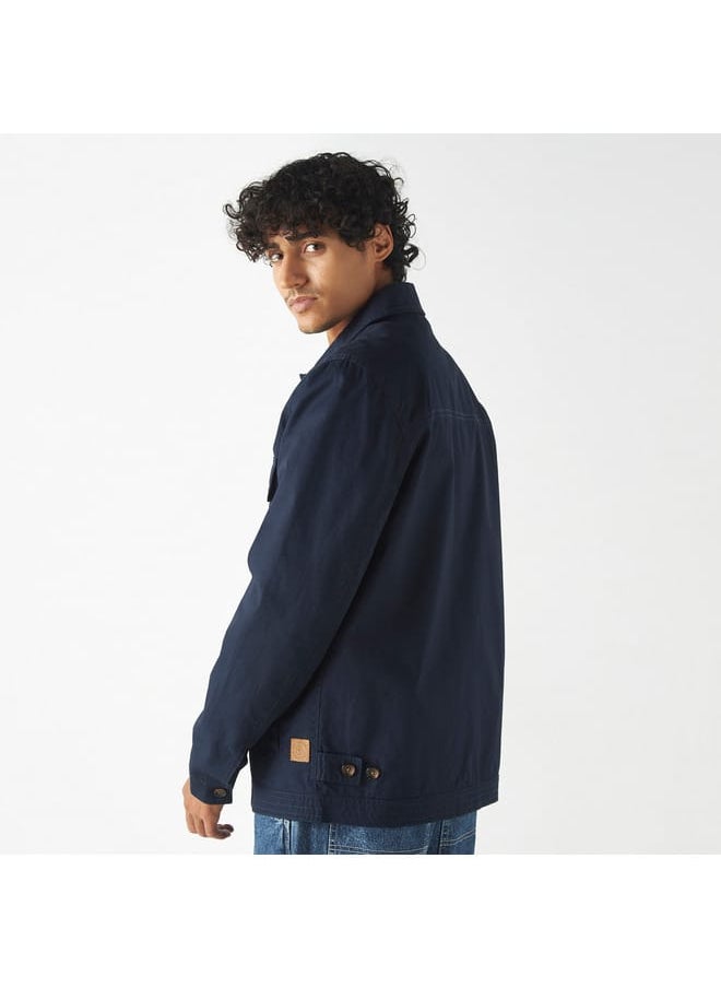 Lee Cooper Ribbed Shacket with Long Sleeves and Pockets
