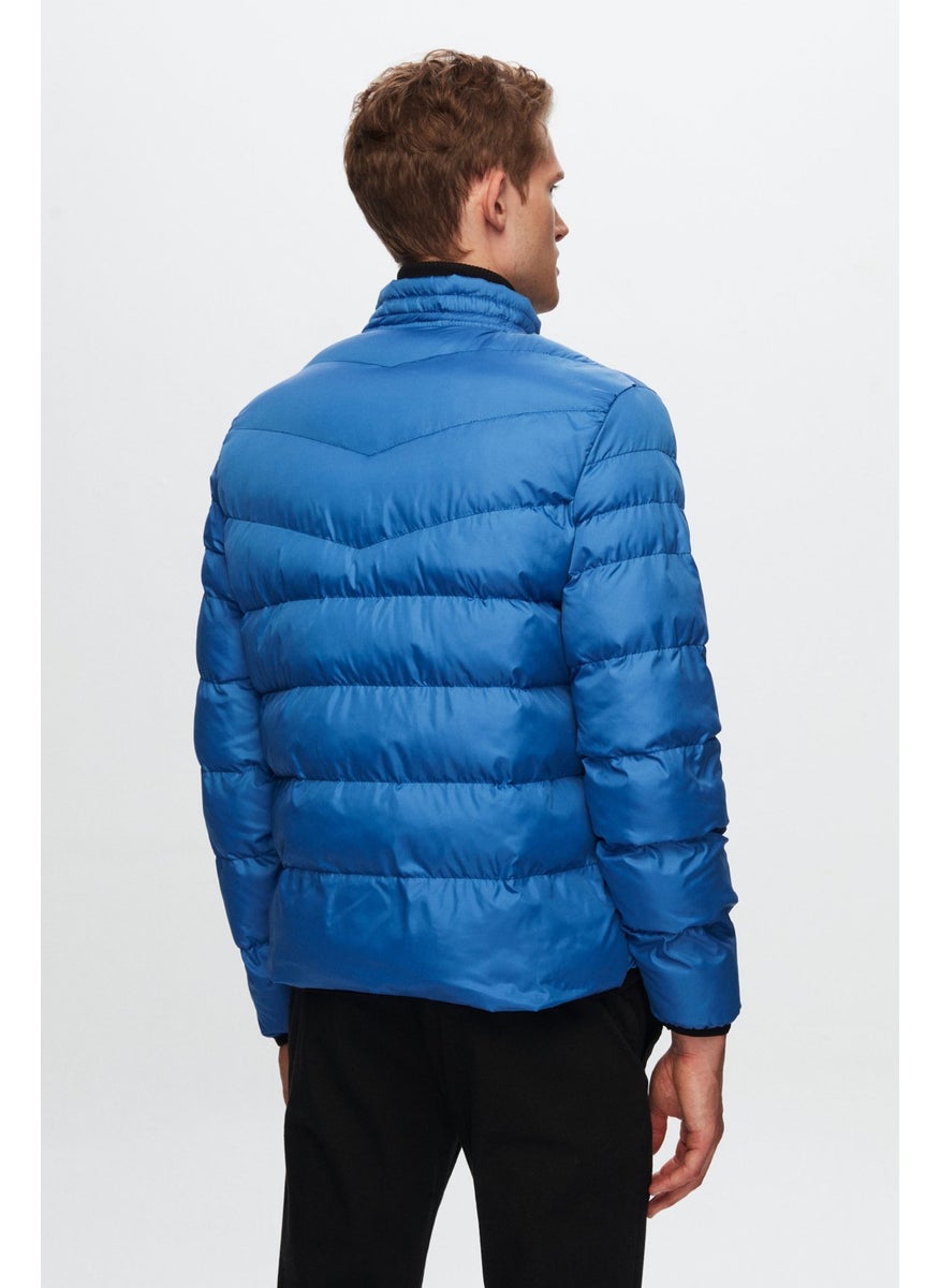 Slim Fit Blue Windproof Fiber Filled Jacket 1HF07ORT01940