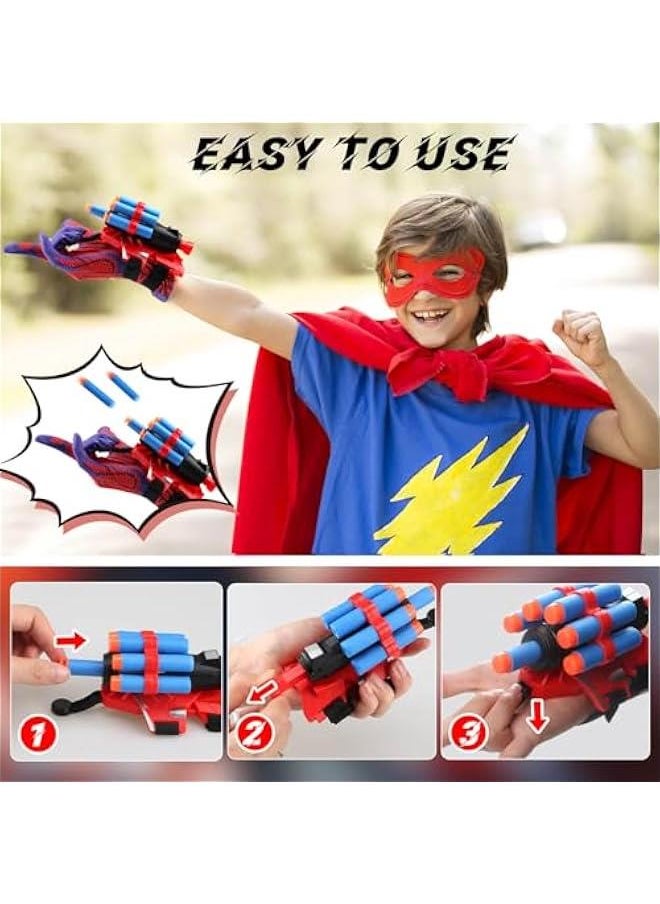 Spider Web Shooter Toys for Kids 3 4 5 6 Years Old, Web Shooters for Kids, Spider Toy, Web Slinger Boy Toys, Spider Web Shooters for Kids, Spider Gloves Man Web Shooter