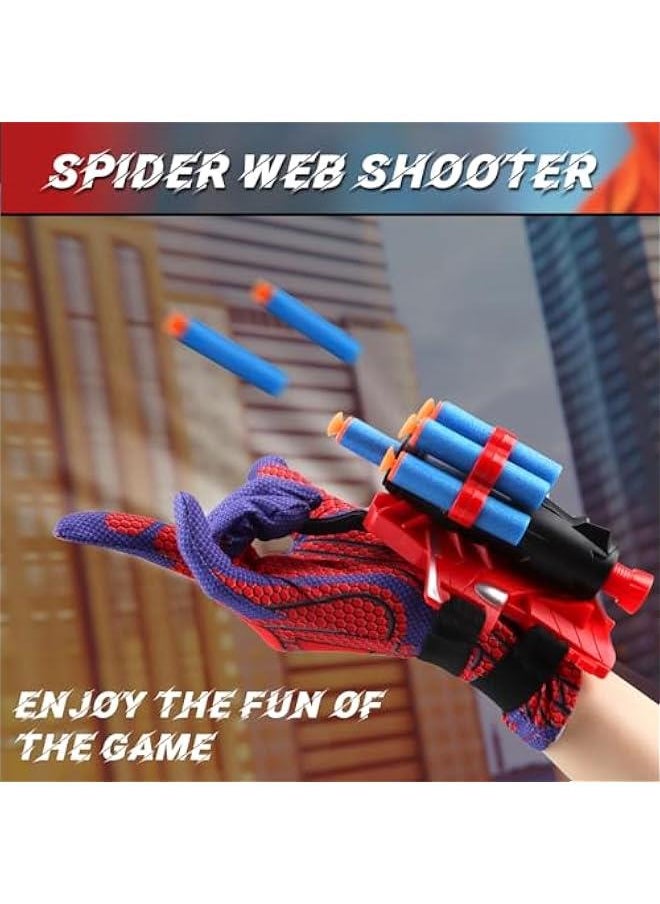 Spider Web Shooter Toys for Kids 3 4 5 6 Years Old, Web Shooters for Kids, Spider Toy, Web Slinger Boy Toys, Spider Web Shooters for Kids, Spider Gloves Man Web Shooter