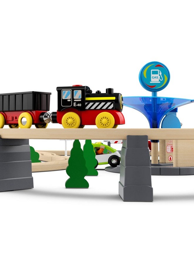 Battery Operated Locomotive Train, Magnetic Train Toy For Wooden Tracks, Motorized Train Compatible With Thomas, Brio, Chuggington, Melissa & Doug