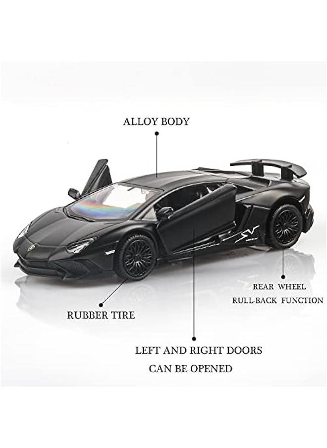 1/36 Scale LP750-4 SV Diecast Car Models,Pull Back Vehicles Toy Cars,Cars Gifts for Boys Girls (Matte)