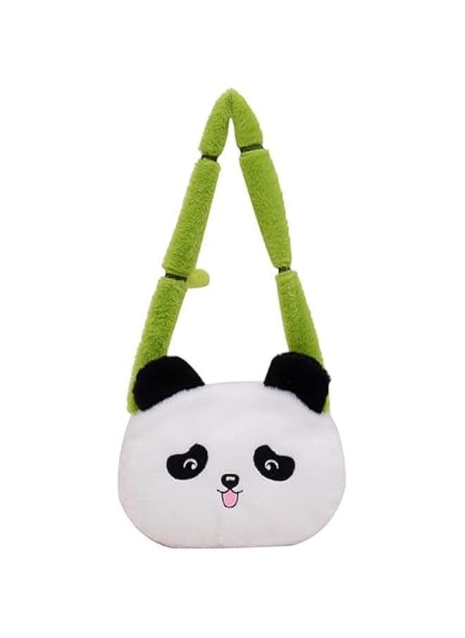 Cute Panda Plush Crossbody Purse Small Fluffy Satchel Shoulder Messenger Bag Animal Handbag Purse for Women Girls,B#