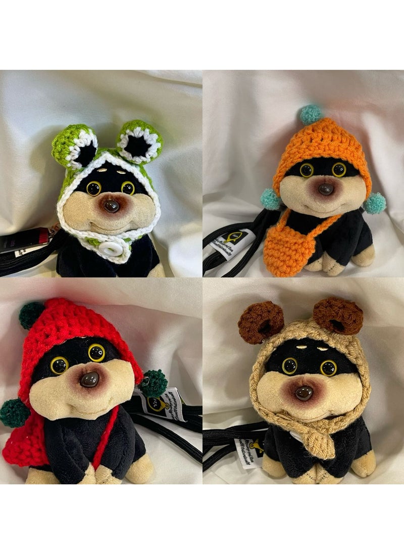 There are many styles of cute puppy doll pendants bag charms, which can be given as souvenirs or gifts to family, friends and lovers. Four types of pendants are shipped randomly.