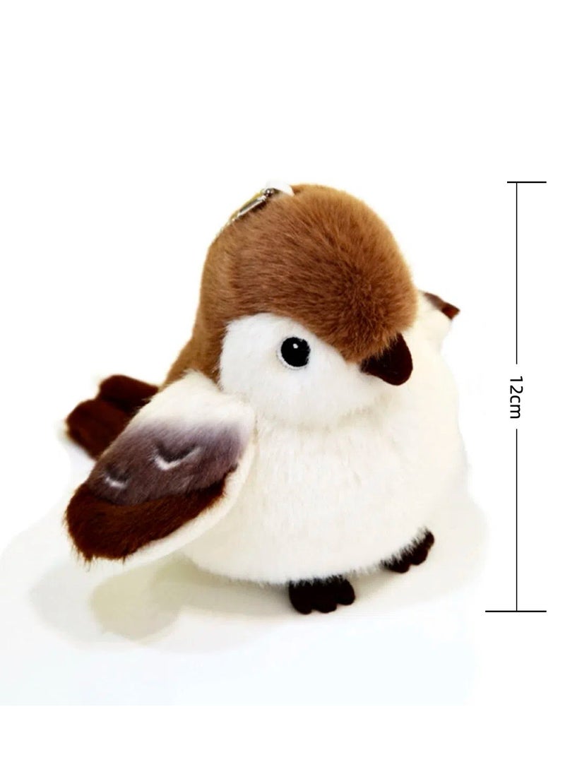 The cute, fluffy and soft-to-the-touch high-quality sparrow plush pendant bag charm is very suitable as a gift for relatives, friends and lovers on various anniversaries.