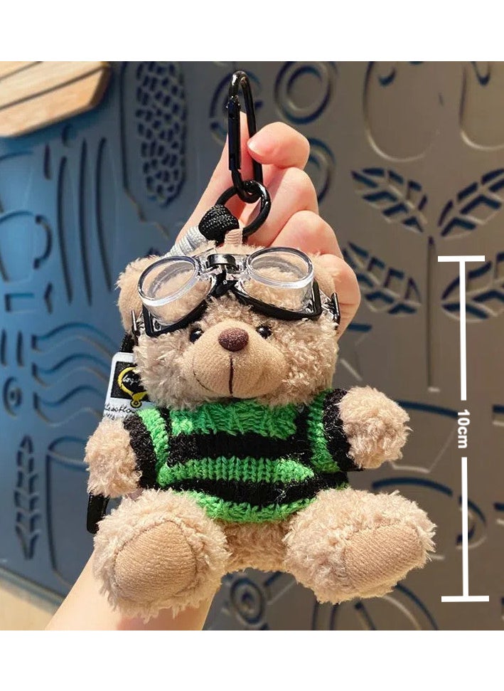 The cute, furry green and black sweater bear pendant bag charms can be used as an embellishment for bags and is very suitable for giving to boyfriends, girlfriends, relatives and friends as holiday gifts and birthday gifts.