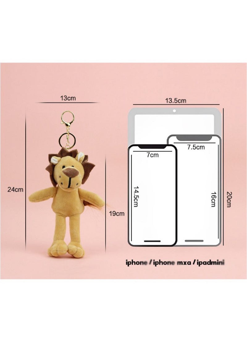 The special, cute, long-legged single lion plush pendant bag charm is a good choice as an anniversary gift or birthday gift for relatives, friends and lovers. It can be used as a highlight during daily commuting and school to show your exquisiteness. Two colors shipped randomly.