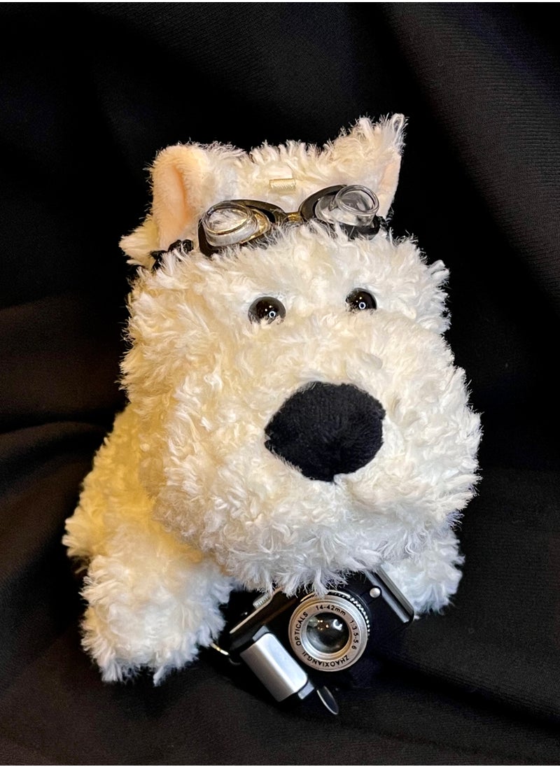 This special and cute West Highland Terrier puppy plush pendant bag charms that loves photography will make sound and light up when the camera shutter is pressed. It is very suitable as an anniversary gift or birthday gift for relatives, friends, and lovers. It can be used as a highlight during daily commuting and school, showing your uniqueness and exquisiteness.