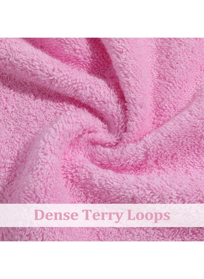 15 Pcs Washcloths Bulk 13 X 13 Inch 100% Cotton Wash Cloths Set Soft Absorbent Face Cloths Face Towels Quick Drying Hand Towel Fingertip Towels For Hotel, Gym, Bathroom, Spa(Pink Series)