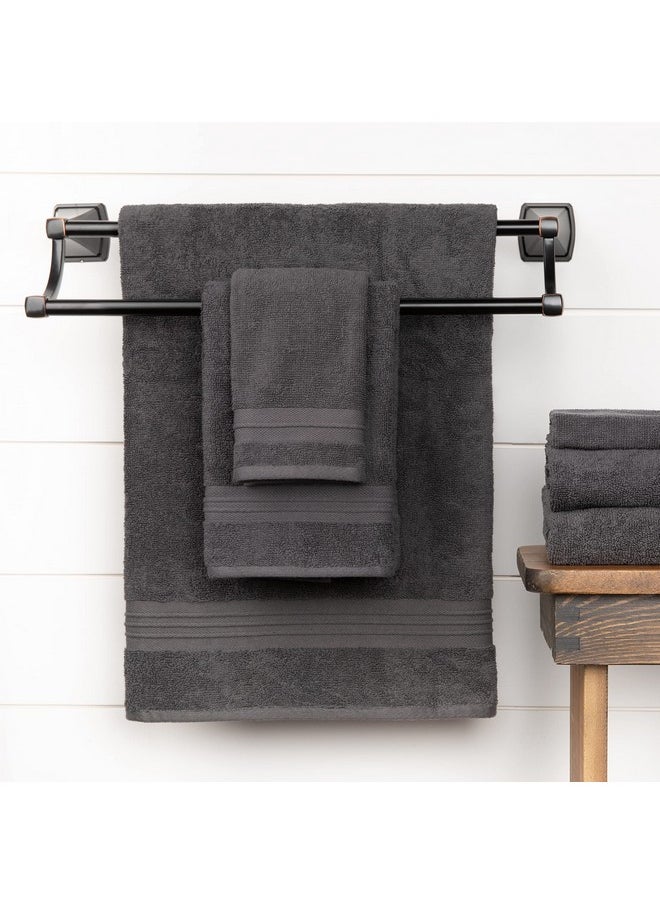 Washcloths Set 100% Cotton Gray, Oeko-Tex Terry Cotton, Soft And Absorbent Wash Cloths For Your Body, Face Towel For Washing Face, Set Of Four, 13 In X 13 In