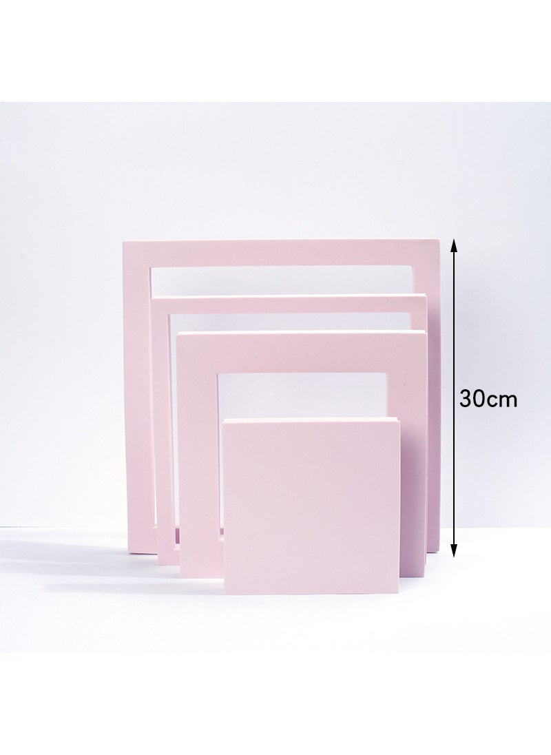 Cube Photo Photography Internet Celebrity Props Ins Stereoscopic Jewelry Beauty Makeup Ornaments Gourmet Pat Decorative Background Cloth Pink Cube Inset Combination