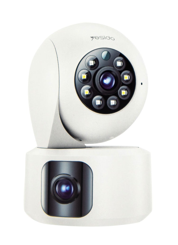 Smart Indoor HD Dual Camera With Night Vision | 4 Mega Pixels | Resolation 1920×1080 | Yesido KM16 Dual Lens Indoor Camera