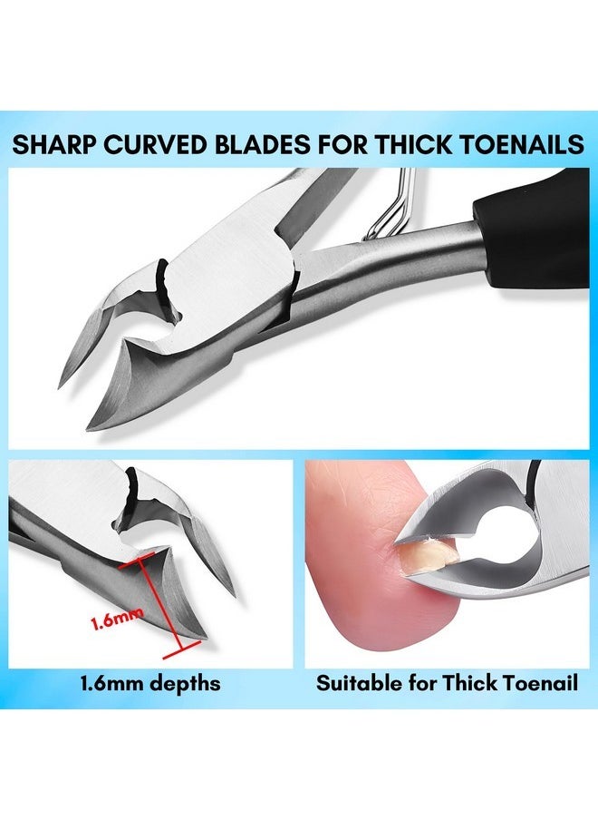 Toenail Clippers, Professional Toe Nail Clippers For Thick Toenails, 5 In 1 Super Sharp Nail Clippers Set Stainless Steel Ingrown Toenail Removal Kit For Men, Women, Seniors