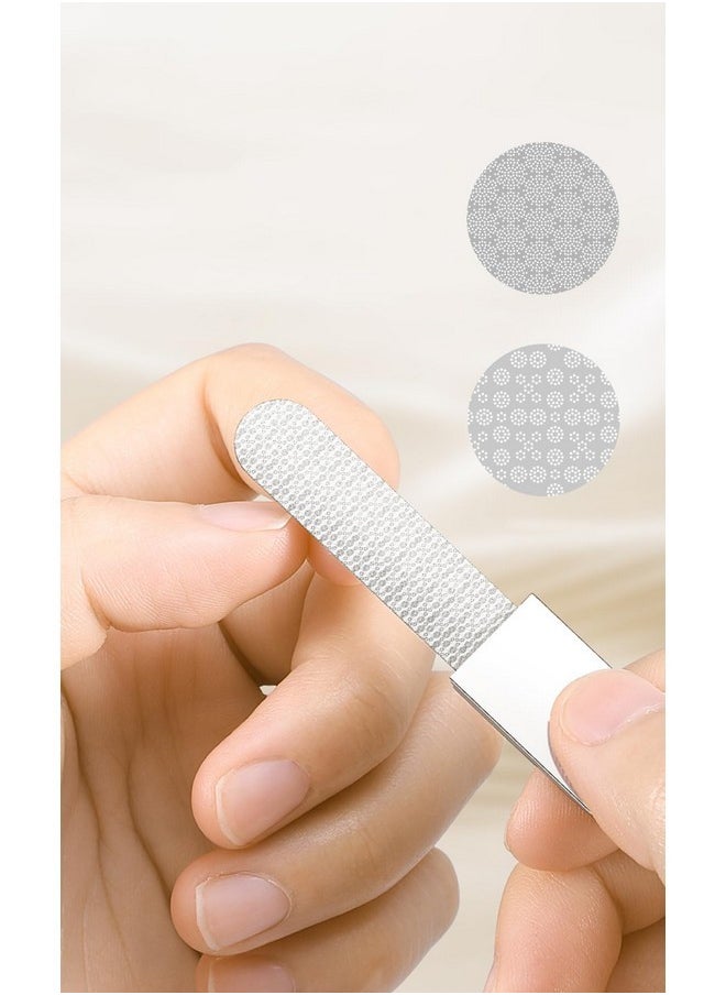 4-In-1 Nail Care Set With Storage Case - Stainless Steel Nail Clippers, Cuticle Fork, Ear Pick, And Nail File - Travel Nail Cutter Kit For Men And Women - White