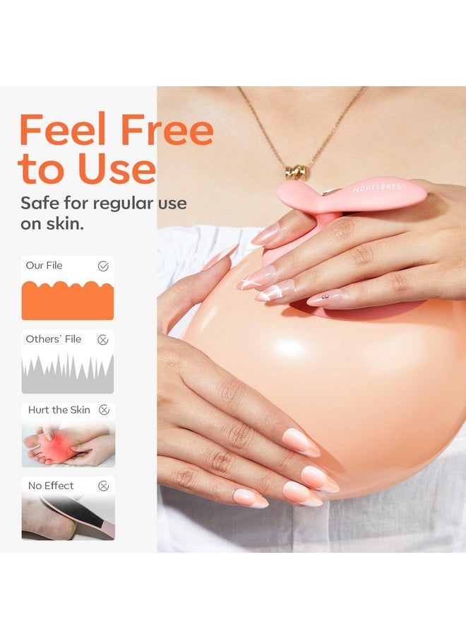 Nano Glass Foot File - Professional Foot Scrubber And Callus Remover, Heel Scraper For Cracked Heels, Dead Skin Remover, Foot Buffer For Soft Feet, Safe Pedicure Tool With Anti-Slip Handle