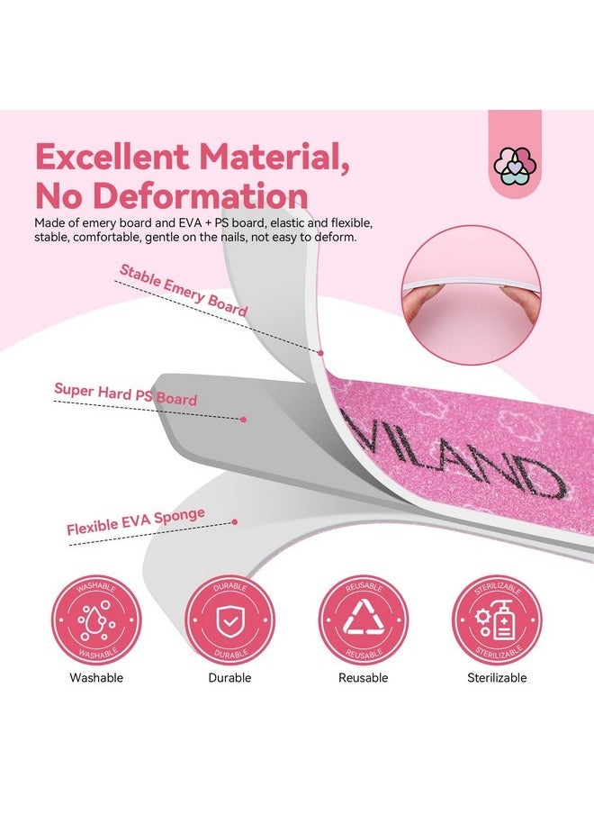 Nail File Buffer For Acrylic Nails: 16Pcs Professional Emery Board For Nails Nail Buffers Manicure Kit Acrylic Nails & Natural Nails 100/180-4000 Grit Doubled Sides Emory Boards Beauty Gift