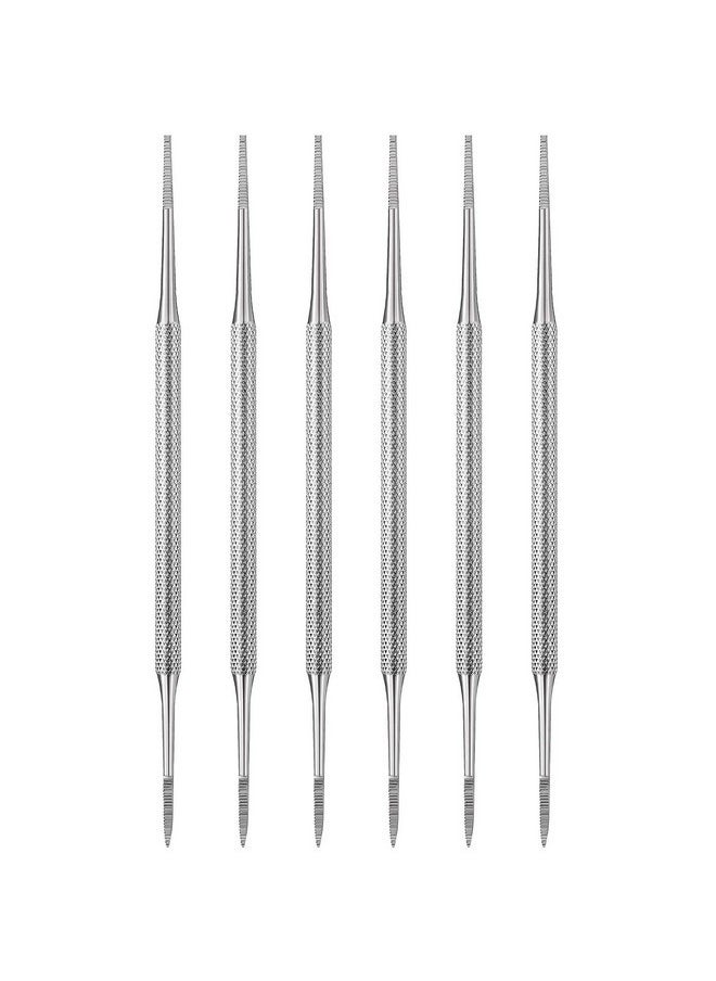 6 Packs Ingrown Toenail File Double Sided Toenail Lifter One Side Flat And One Side Curved Stainless Steel Toenail Pedicure Tools