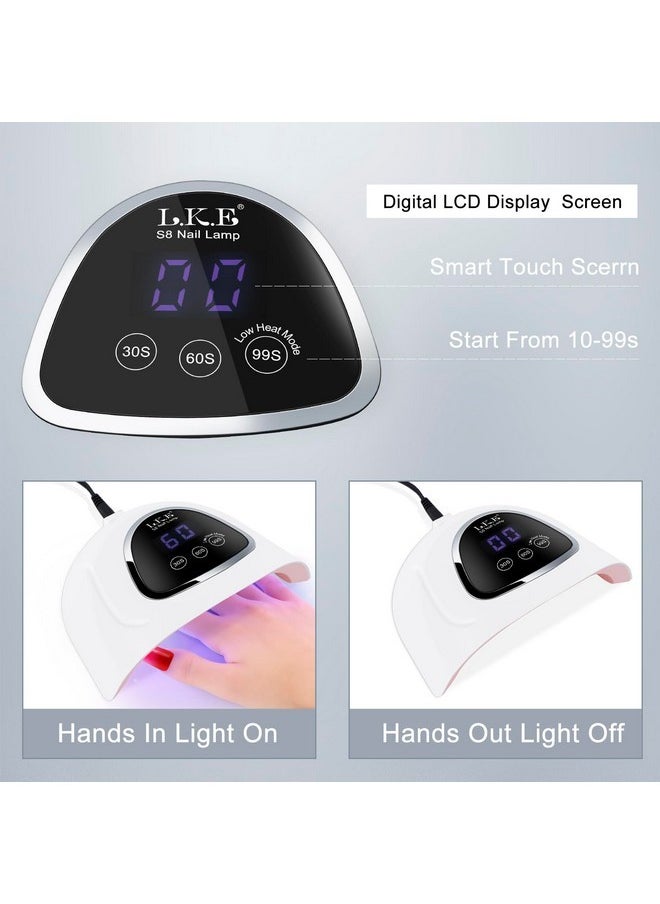 Led Nail Lamp, Lke Led Nail Lamp 72W Uv Light For Nails With 3 Timer Setting & Lcd Touch Display Screen Nail Lamp Nail Dryer