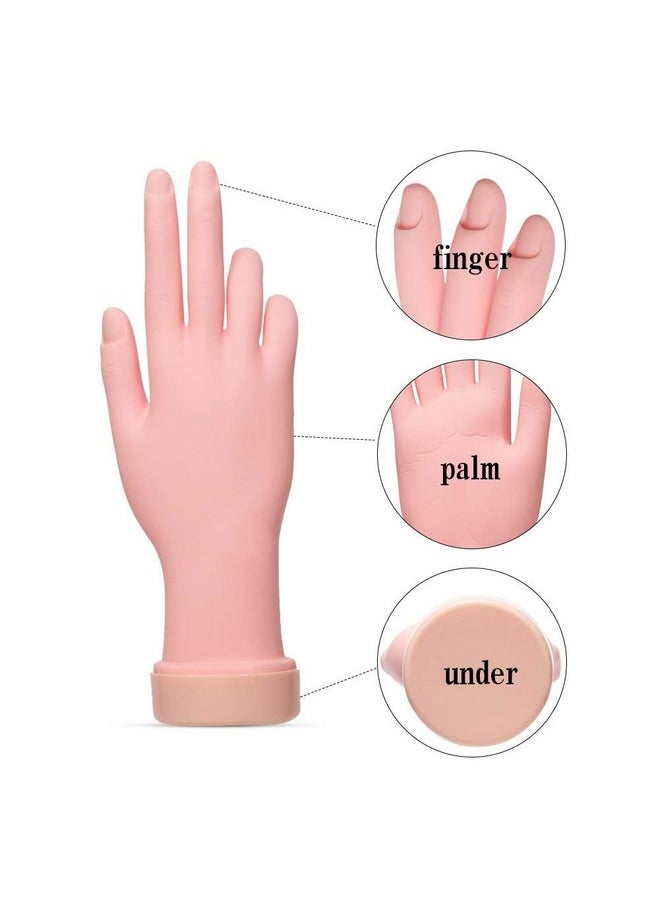 Nail Trainning Practice Hand Flexible Soft Plastic Mannequin Hand Nail Art Trainer Manicure Practice Hand Tool