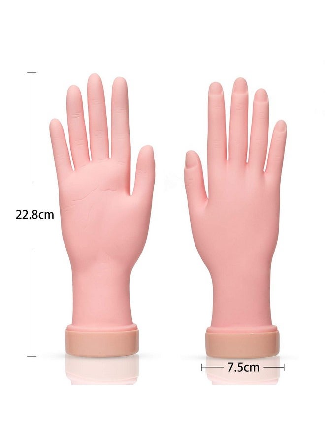 Nail Trainning Practice Hand Flexible Soft Plastic Mannequin Hand Nail Art Trainer Manicure Practice Hand Tool
