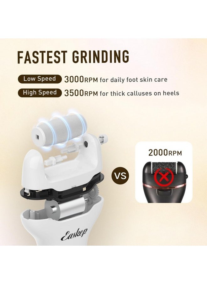 Ic Foot Callus Remover Easkep Rechargeable Portable Electronic Foot File Pedicure Tools, Waterproof 16 In 1 Callus Remover Kit, Professional Pedicure Kit For Dead Hard Cracked Dry Skin (Black)