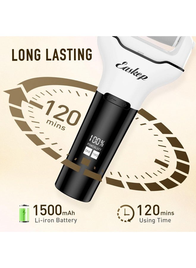 Ic Foot Callus Remover Easkep Rechargeable Portable Electronic Foot File Pedicure Tools, Waterproof 16 In 1 Callus Remover Kit, Professional Pedicure Kit For Dead Hard Cracked Dry Skin (Black)