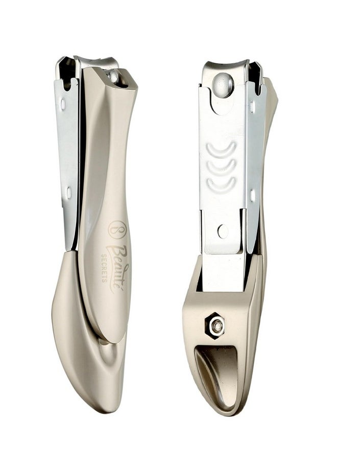 Nail Cutter Clippers With Curved Nail File, Fingernail And Toenail Clipper Cutter, Stainless Steel Nail Trimmer