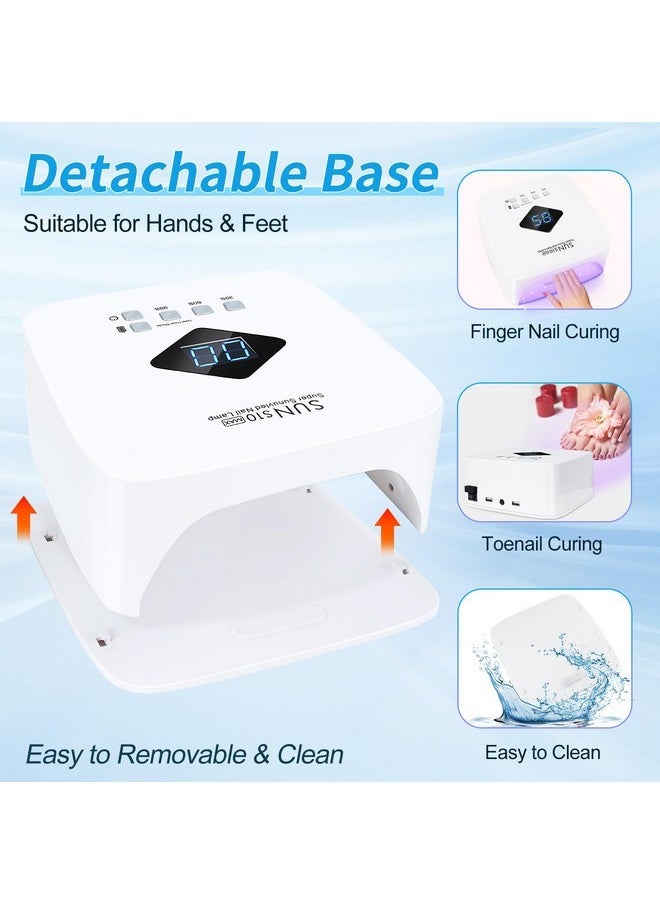 Dless Rechargeable Uv Led Nail Lamp, Lke 86W Uv Light For Gel Nails Uv Nail Light Nail Dryer With 3 Timer Setting Display Auto Sensor Professional Quick Dry Gel Polish Curing Lamp For Salon & Home