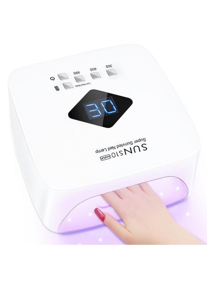 Dless Rechargeable Uv Led Nail Lamp, Lke 86W Uv Light For Gel Nails Uv Nail Light Nail Dryer With 3 Timer Setting Display Auto Sensor Professional Quick Dry Gel Polish Curing Lamp For Salon & Home