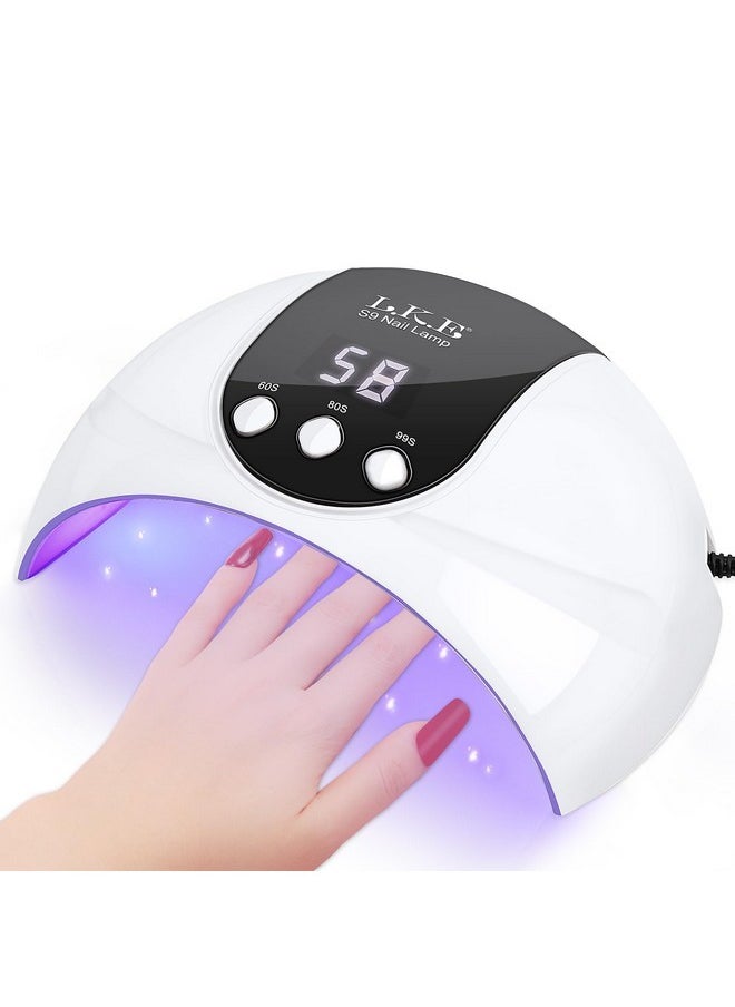 Uv Light For Gel Nails, 54W Uv Led Nail Lamp With 18 Beads 3 Timer Setting & Auto Sensor Nail Dryer For Gel Polish Polygel Fast Curing Manicure Professional Uv Nail Light Home Salon Nail Tools