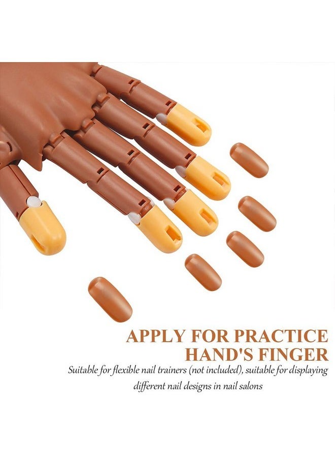 100 Pcs Acrylic Nail Practice Fingers, Replacement Patch Head, Flexible Nail Training Fake Nail Head Hand Practice Fake Nail Hand Nail Display Nail Supplies Diy Nail Practice