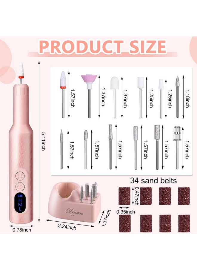 ® Cordless Nail Drill Machine With Drill Bit Kit Professional Adjustable Nail Drill Machine For Gel Nail, Nail Extension, Salon Nail Drill Machine Electric Manicure Pedicure Kit