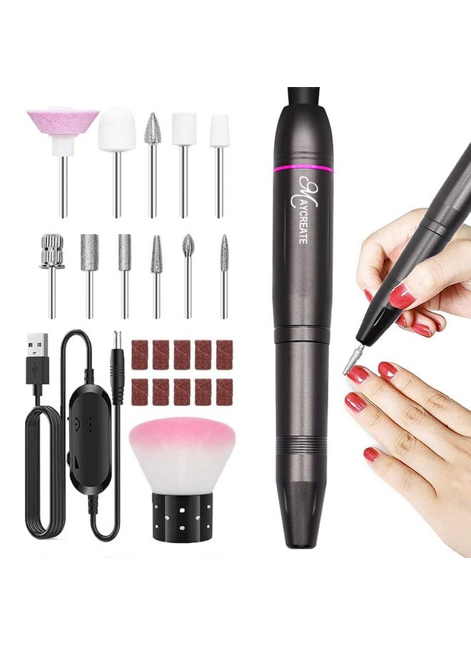 ® Nail Drill Machine Professional, 20000Rpm Adjustable Electric Nail Filer Machine With 25Pcs Accessories, Portable Manicure Pedicure Kit For Women, Nail Salon, Acrylic Gels Callus Removal