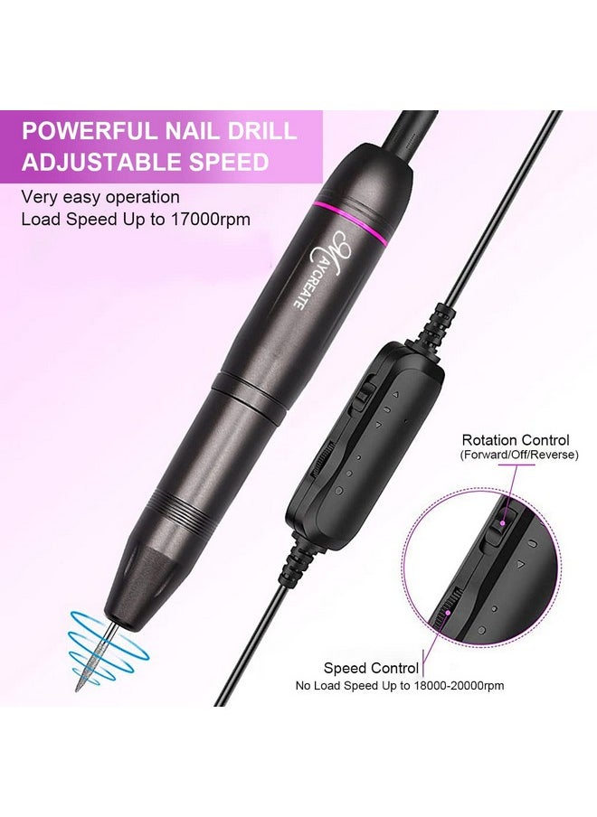 ® Nail Drill Machine Professional, 20000Rpm Adjustable Electric Nail Filer Machine With 25Pcs Accessories, Portable Manicure Pedicure Kit For Women, Nail Salon, Acrylic Gels Callus Removal