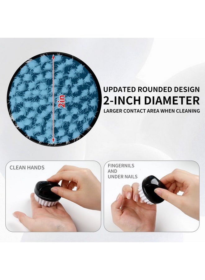 Nail Brush For Cleaning Fingernails, Nail Scrubber Brushes To Clean Under Nails And Toenail, Hand Scrub Brush Kit For Manicure 4Pack (Black)