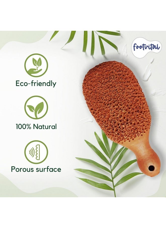 Pumice Stone For Feet, Foot Exfoliator Scrubber, Callus Remover, Made Of Natural Terra-Cotta, Exfoliates & Smooths Rough Skin