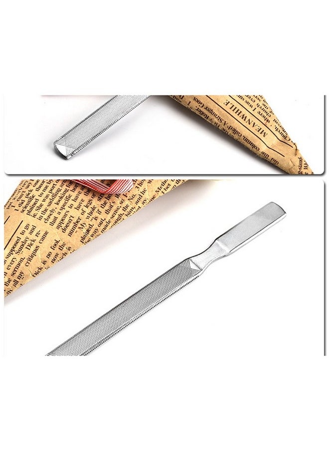 Stainless Steel Nail File Double Sided Nail Buffer Pedicure Manicure Nail Art Tools