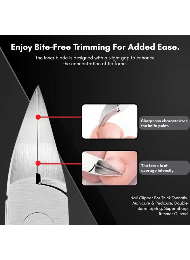 Luxury Toenail Clippers For Thick Or Ingrown Toenails Surgical Grade Nail Clippers, Silver