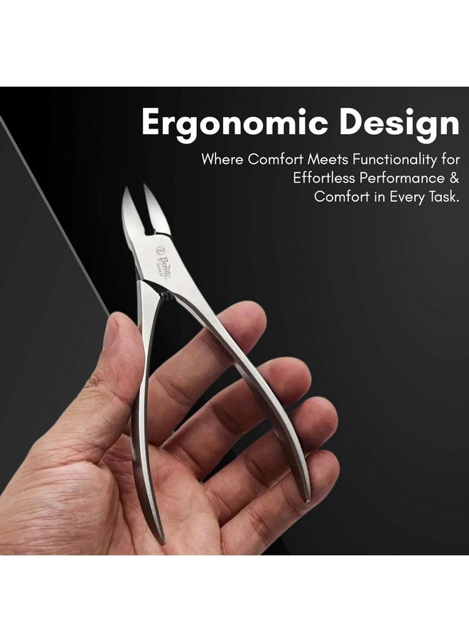 Luxury Toenail Clippers For Thick Or Ingrown Toenails Surgical Grade Nail Clippers, Silver