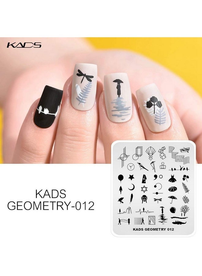 5Pcs Nail Stamp Plates Set Nails Art Stamping Plate Unique Irregular Geometry Pattern Nail Plate Template Image Plate
