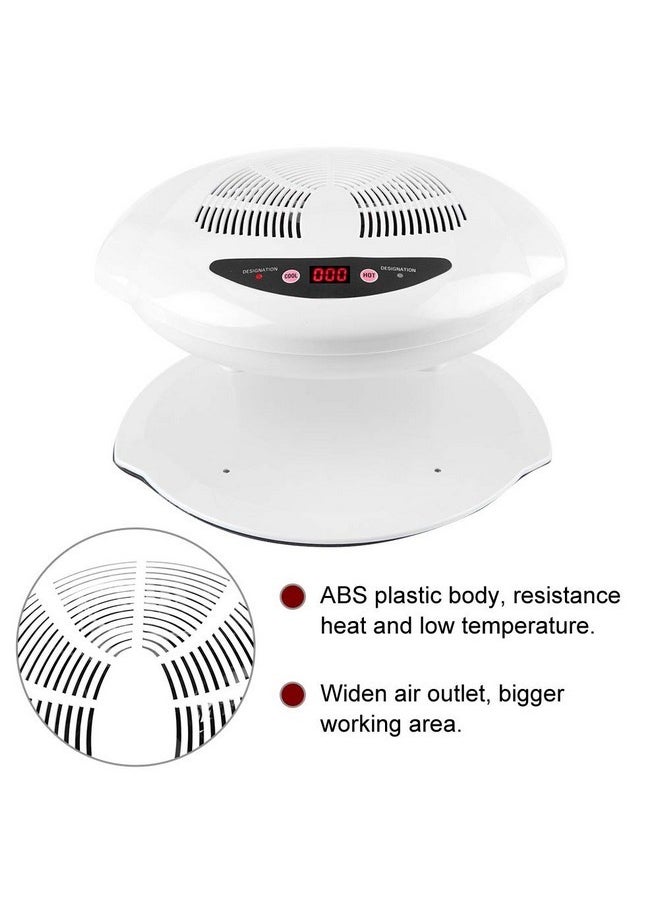 Nail Dryer Hot & Cold Air Nail Dryer Warm-Cool Nail Polis Drying Fan Manicure Tool White Uv Gel Nail Lamp For Fingernail & Toenail Gels Based Polishes Us Plug 110V