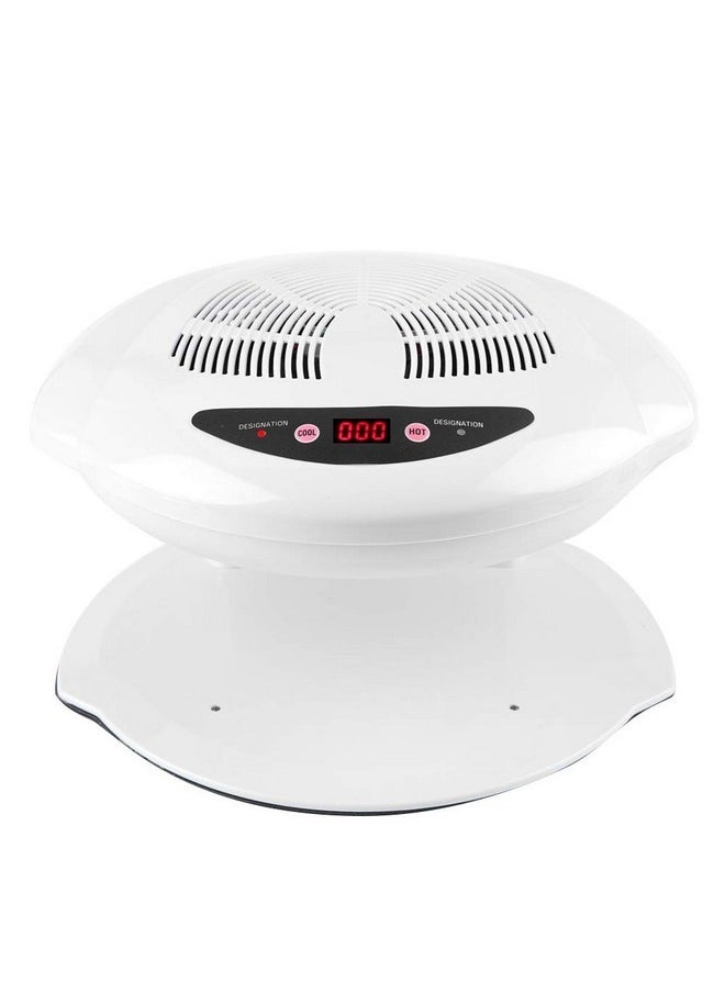 Nail Dryer Hot & Cold Air Nail Dryer Warm-Cool Nail Polis Drying Fan Manicure Tool White Uv Gel Nail Lamp For Fingernail & Toenail Gels Based Polishes Us Plug 110V