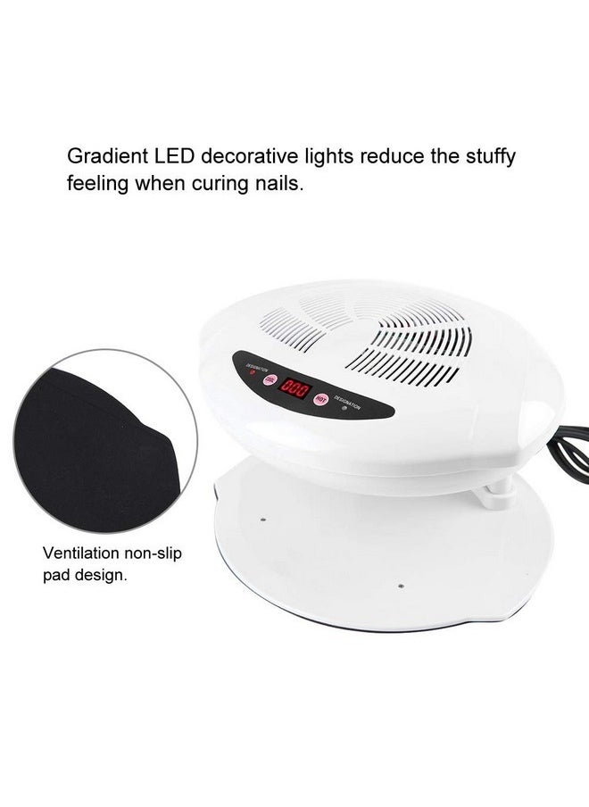 Nail Dryer Hot & Cold Air Nail Dryer Warm-Cool Nail Polis Drying Fan Manicure Tool White Uv Gel Nail Lamp For Fingernail & Toenail Gels Based Polishes Us Plug 110V