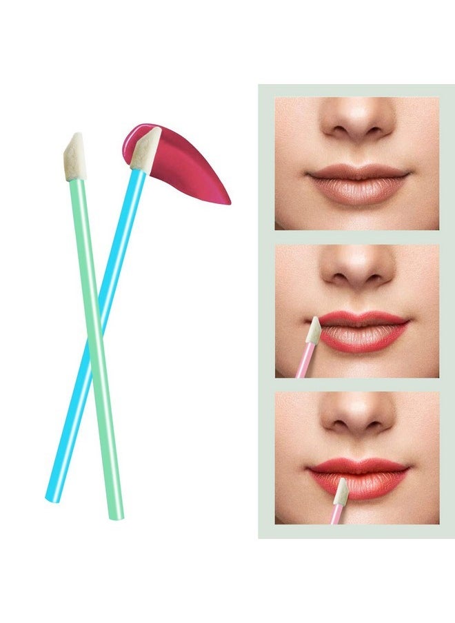 500Pcs/Set Disposable Lip Brushes Make Up Brush Lipstick Lip Gloss Wands Applicator Tool Makeup Beauty Tool Kits (Multi-Colored)