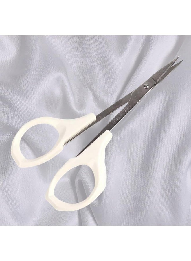 4 Inch Stainless Steel Premium Manicure Scissors 1Pc Multi-Purpose Cuticle Pedicure Beauty Grooming Kit For Nail, Eyebrow, Eyelash, Dry Skin Striaght Blade