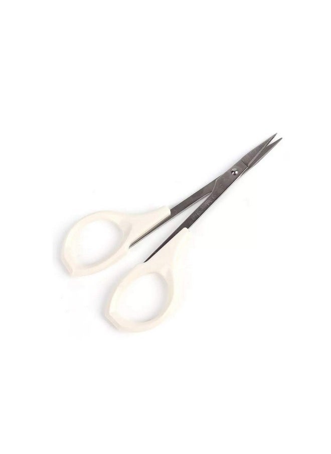 4 Inch Stainless Steel Premium Manicure Scissors 1Pc Multi-Purpose Cuticle Pedicure Beauty Grooming Kit For Nail, Eyebrow, Eyelash, Dry Skin Striaght Blade