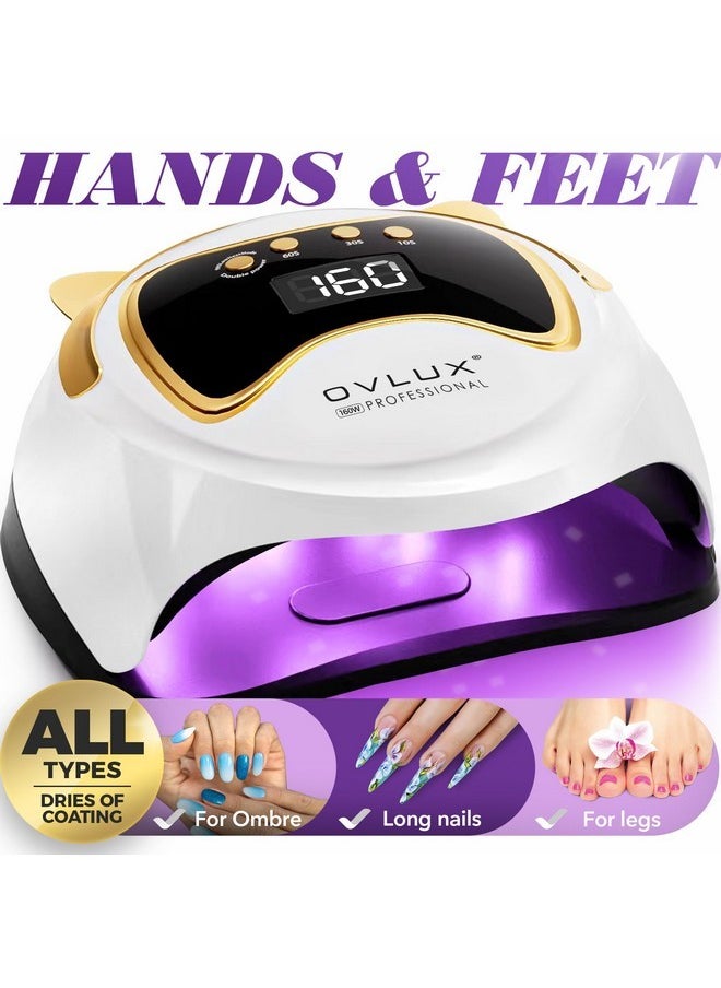 Uv Led Nail Lamp 160W, Professional Nail Dryer Lamp With 3 Timers And Lcd Display, Uv Gel Curing & Gel Polish Light With 36 Led For Salon And Home Use